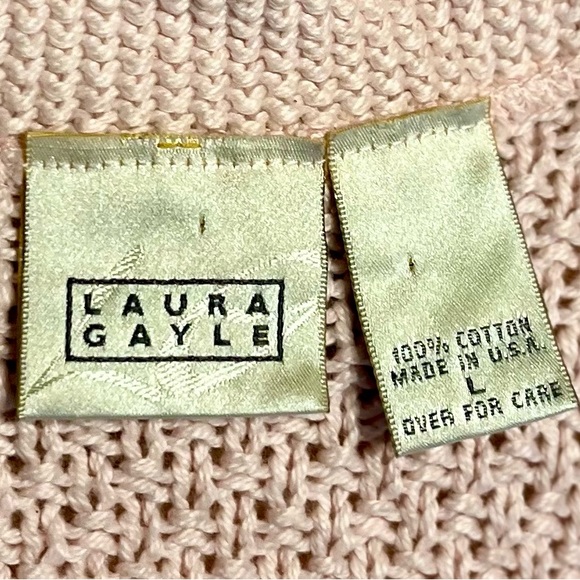 VINTAGE Laura Gayle Light Pink Cardigan - Picture 2 of 2
